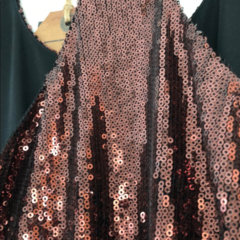 SALE💗 FRENCH CONNECTION RUST SEQUINED MINI DRESS - Picture 8 of 8